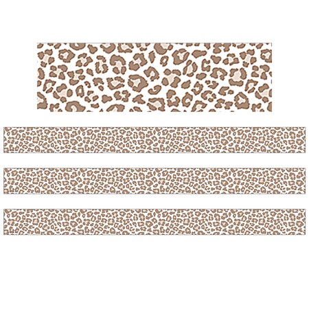 Teacher Created Resources Blush Leopard Print Straight Border Trim, PK72 TCR3939
